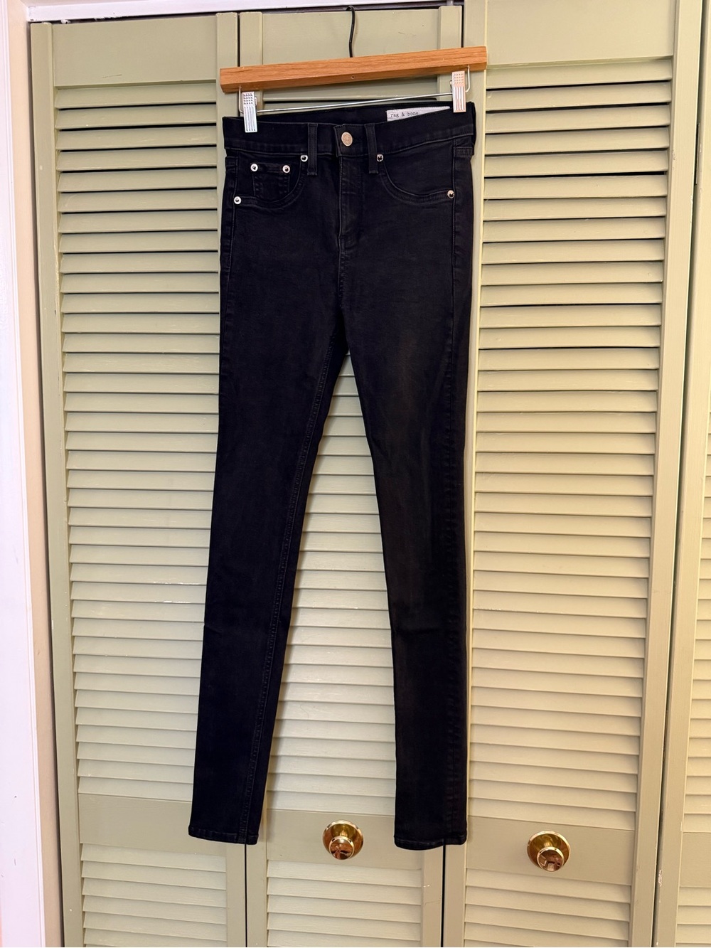 rag & bone Black High Rise Skinny Jeans
